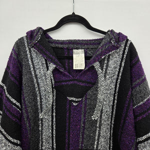 Old Glory Baja Hoodie Purple Black Grey Woven Pullover – 3XL