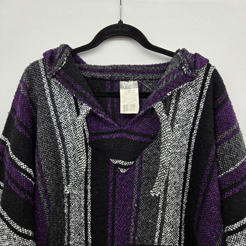 Old Glory Baja Hoodie Purple Black Grey Woven Pullover – 3XL
