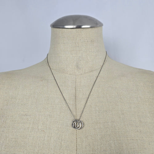 B.U. Be You 925 Sterling Silver Three Interlocking Rings Necklace