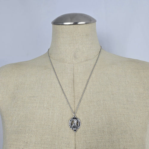 Vintage Silver Tone Scottish Heraldic Bird Crest Pendant Necklace