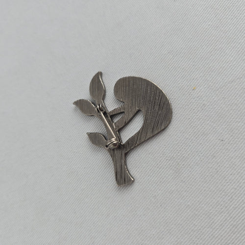 Enamel Sloth Hanging from Tree Branch Brooch Pin
