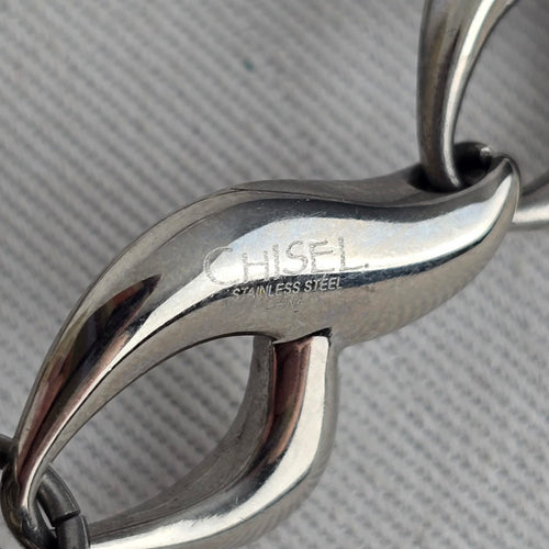 Chisel Stainless Steel Silver Tone Infinity Link Toggle Bracelet