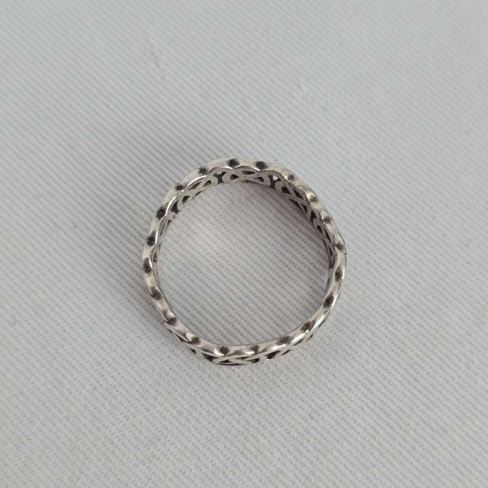 925 Sterling Silver Celtic Knot Openwork Band Ring Size 9