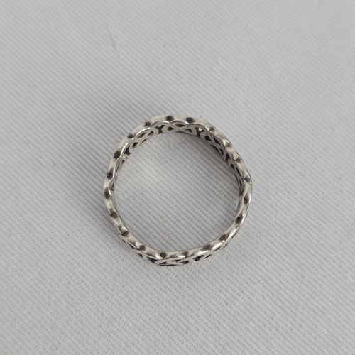 925 Sterling Silver Celtic Knot Openwork Band Ring Size 9
