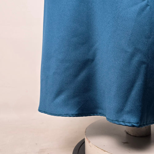 Alfred Angelo Teal Blue Strapless Satin Floor Length Formal Gown Dress - Size 10