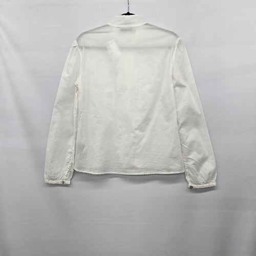 Nevada Women’s White Lace Embroidered Cotton Long Sleeve Blouse -  Size 6