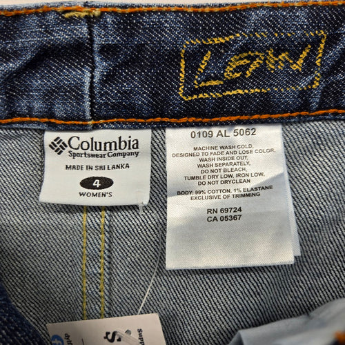 Columbia Women’s Denim A-Line Blue Stretch Cotton Jean Skirt - Size 4