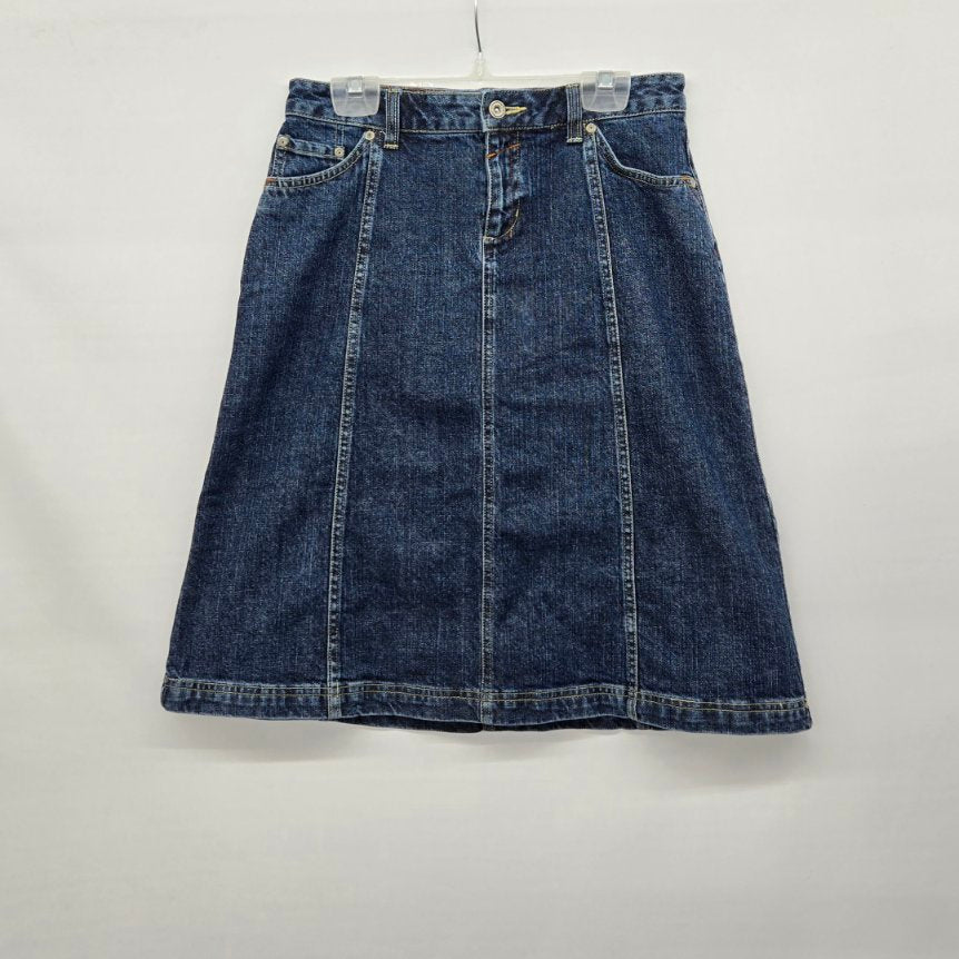 Columbia Women’s Denim A-Line Blue Stretch Cotton Jean Skirt - Size 4
