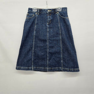 Columbia Women’s Denim A-Line Blue Stretch Cotton Jean Skirt - Size 4