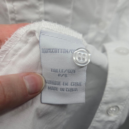 Suzy Shier Women’s White Short Sleeve Button Front Blouse - Size S
