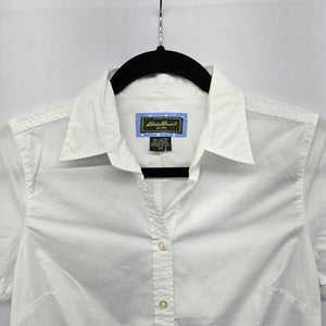Eddie Bauer White Short Sleeve Button-Front Shirt - Size XS
