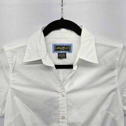 Eddie Bauer White Short Sleeve Button-Front Shirt - Size XS