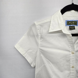 Eddie Bauer White Short Sleeve Button-Front Shirt - Size XS