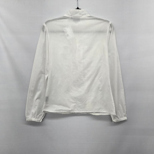 Nevada Women’s White Cotton Lace Button-Front Blouse - Size XS