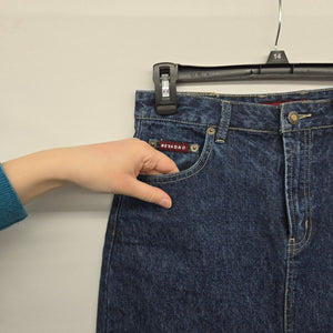 Nevada Dark Wash Denim Midi Skirt - Size 5/6