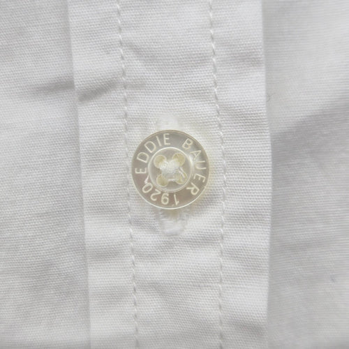 Eddie Bauer White Short Sleeve Button-Front Shirt Size S
