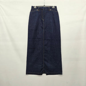 Contrast Jeans Dark Wash Denim Midi Skirt Size 3