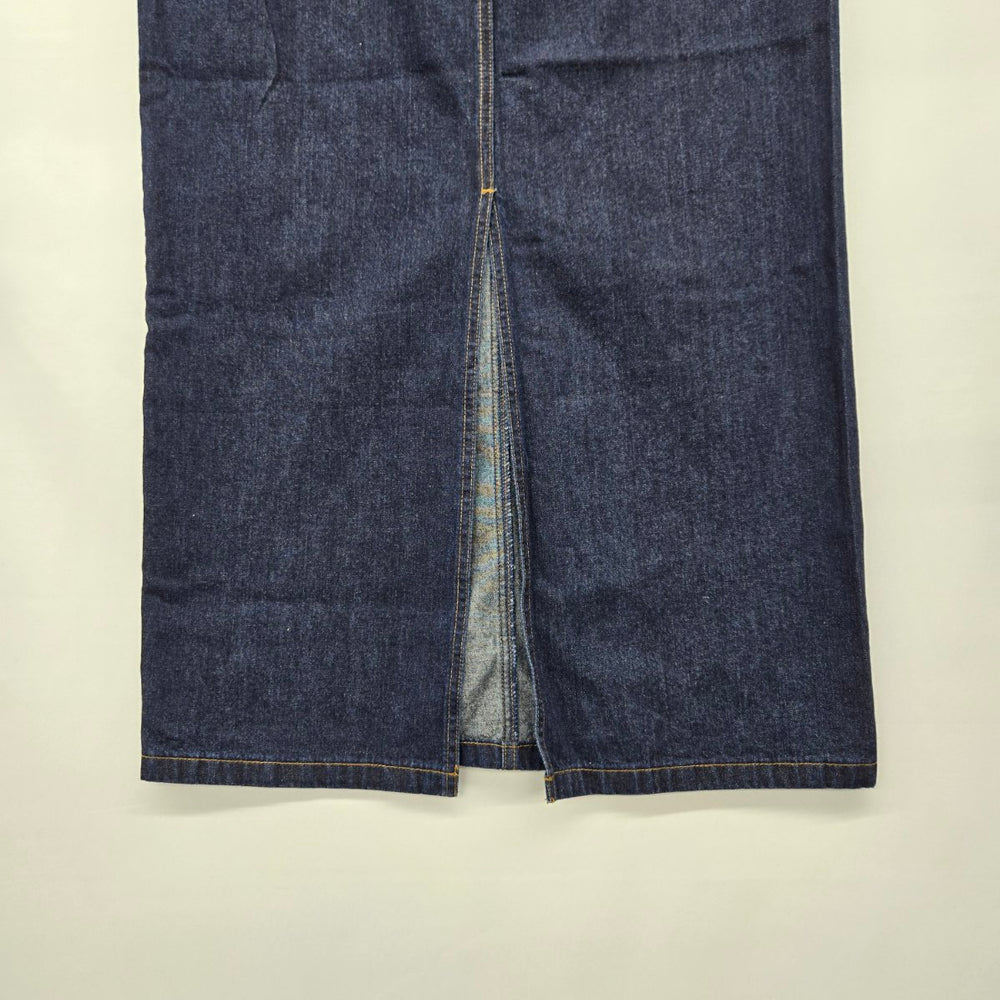 Contrast Jeans Dark Wash Denim Midi Skirt Size 3
