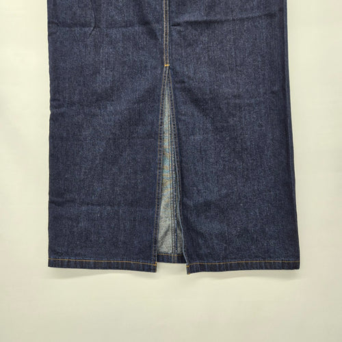 Contrast Jeans Dark Wash Denim Midi Skirt Size 3