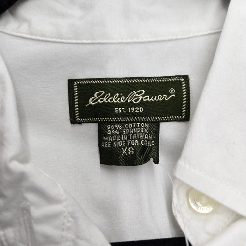 Eddie Bauer White Short Sleeve Button-Front Shirt Size XS