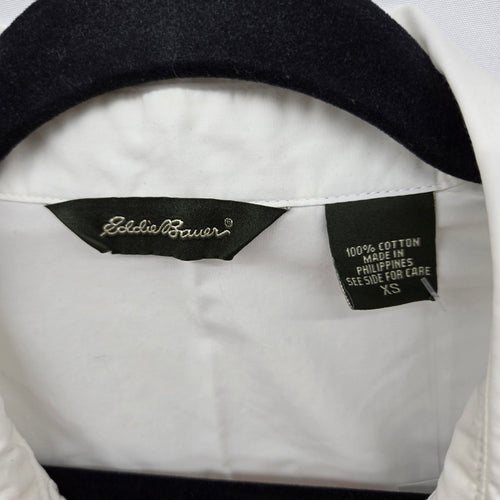 Eddie Bauer White Short Sleeve Button-Front Shirt - Size XS