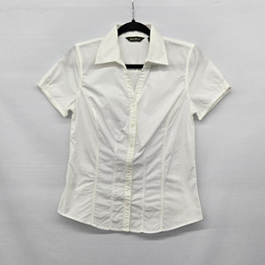 Eddie Bauer White Short Sleeve Button-Front Shirt - Size XS