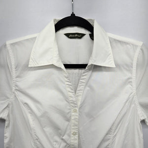 Eddie Bauer White Short Sleeve Button-Front Shirt - Size XS