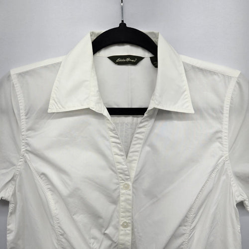 Eddie Bauer White Short Sleeve Button-Front Shirt - Size XS