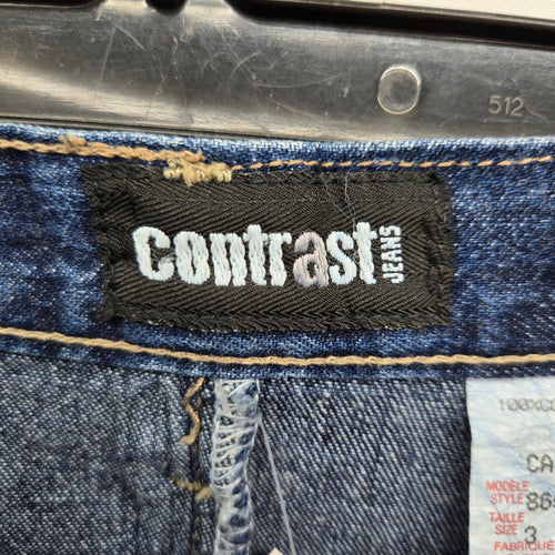 Contrast Jeans Dark Wash Denim Long Skirt - Size 3
