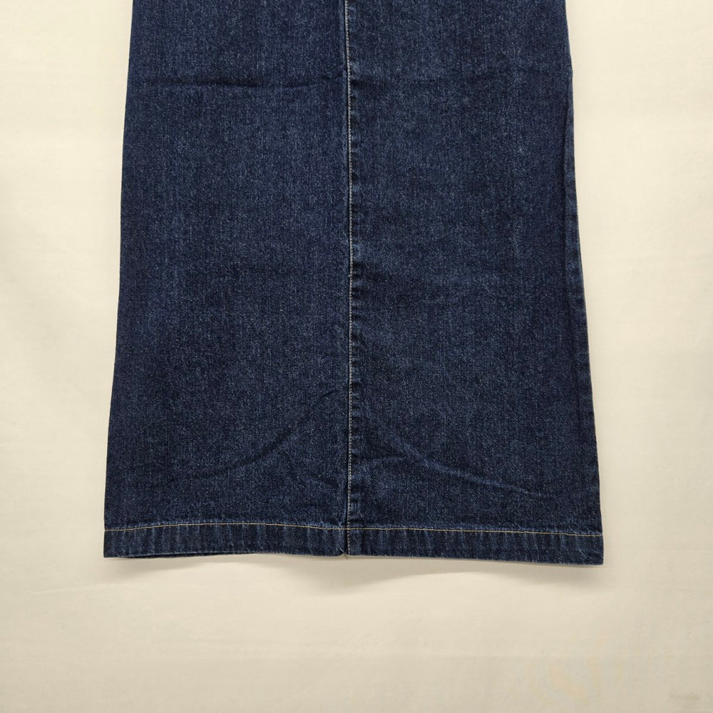 Contrast Jeans Dark Wash Denim Long Skirt - Size 3