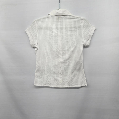 Buffalo David Bitton White Short Sleeve Button-Front Shirt - Size S