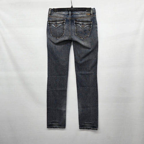 Silver Jeans Medium Wash Distressed Skinny Jeans - Size 27