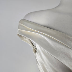 Maggie Sottero Zulani Off-The-Shoulder Ruffle Wedding Dress Ball Gown Size 6