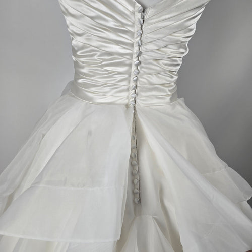 Maggie Sottero Zulani Off-The-Shoulder Ruffle Wedding Dress Ball Gown Size 6