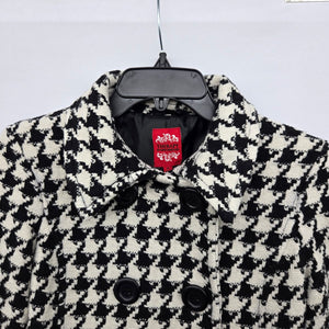 Therapy by Lane Crawford Black Cream Houndstooth Wool Blend Jacket Size M