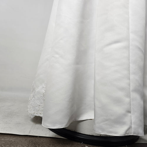 Vintage Aspeed White Beaded Lace Spaghetti Strap Formal Wedding Gown Dress -Size M/L