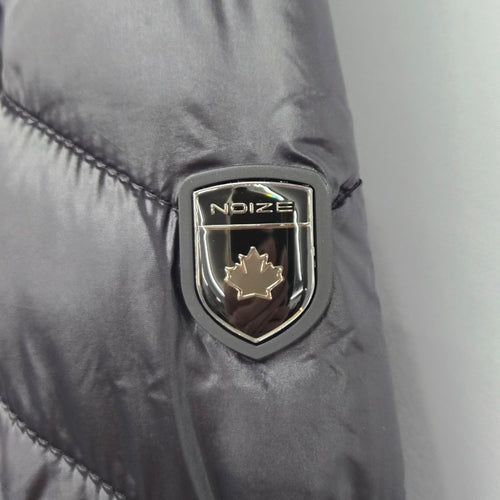 NOIZE Women’s Black Quilted Puffer Coat Cruelty-Free Hooded Jacket - Size 2X