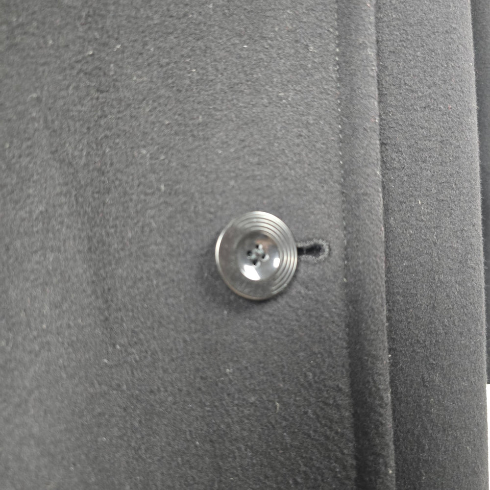 Jacques Vert Black Virgin Wool Cashmere Long Coat - Size 10