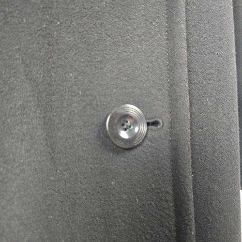 Jacques Vert Black Virgin Wool Cashmere Long Coat - Size 10