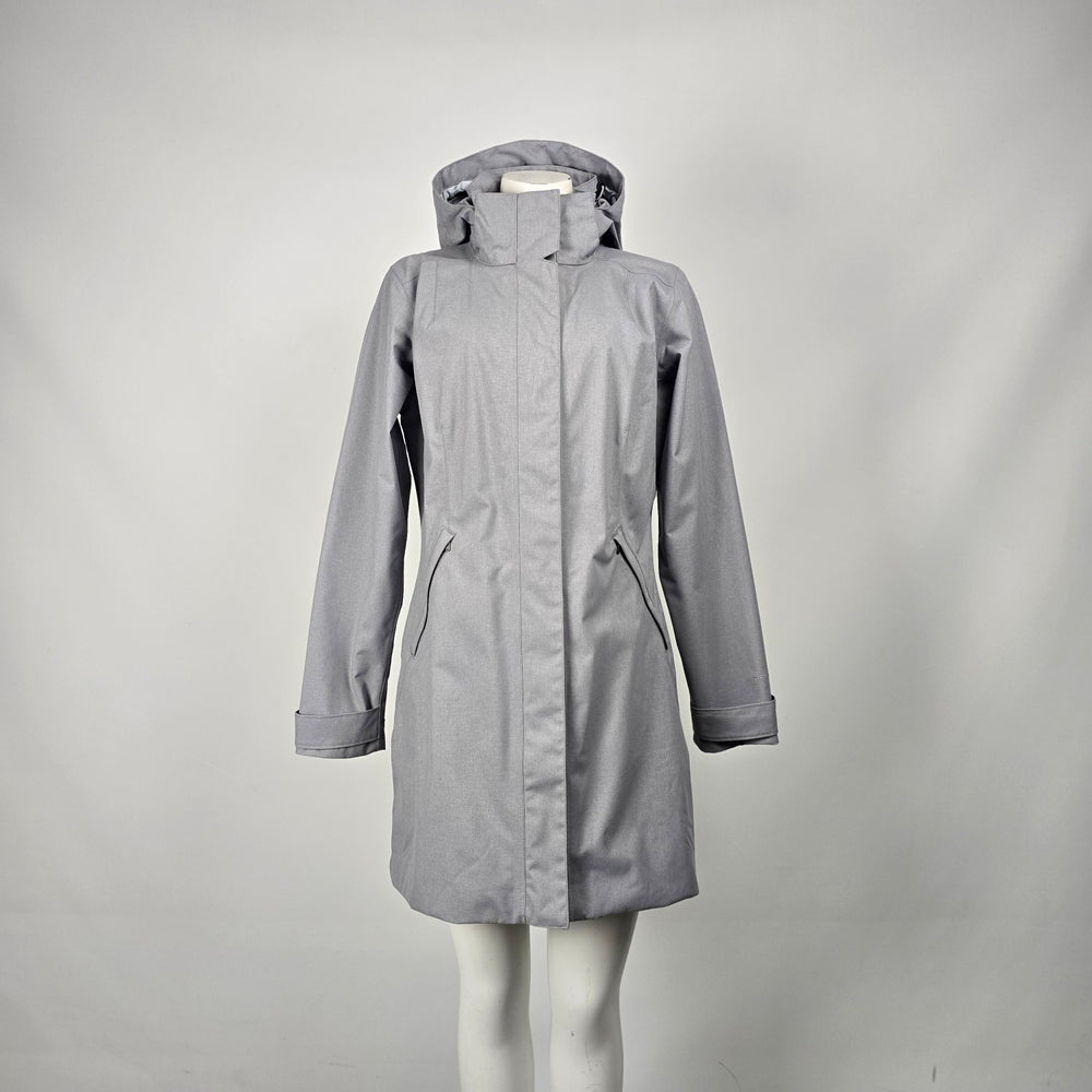 Patagonia Women's Gray Hooded Parka Shell Rain Jacket - Size M
