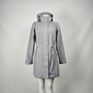 Patagonia Women's Gray Hooded Parka Shell Rain Jacket - Size M