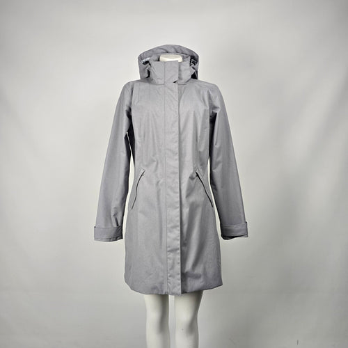 Patagonia Women's Gray Hooded Parka Shell Rain Jacket - Size M