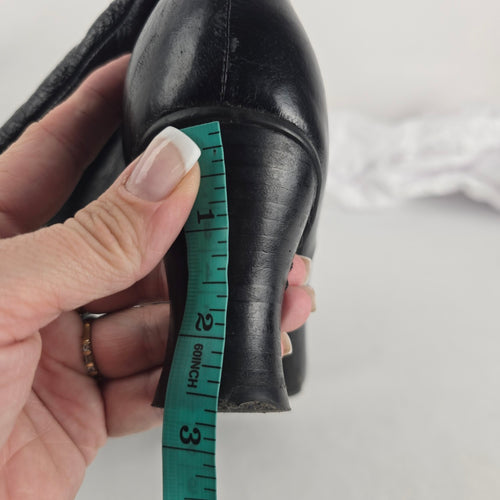 Miz Mooz Astor Black Leather Knee High Button Detail Boots Size 9