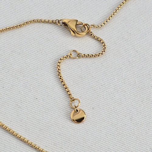 Skagen Gold-Tone Gray Teardrop Pendant Necklace