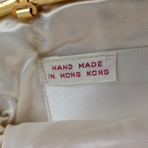 Vintage Ivory Beaded Sequin Clutch
