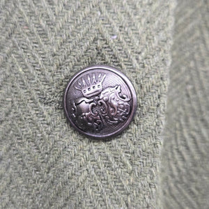 Torrid Olive Green Herringbone Military Coat Faux Leather Sleeves Size 1X