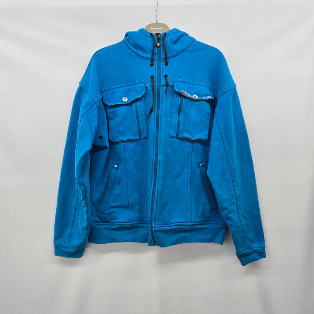 Lululemon Athletica Blue Full Zip Utility Hoodie Jacket Size XL