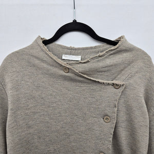 Dolce Ragazza Asymmetrical Button Cardigan Jacket - Size S