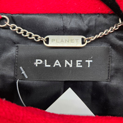 Planet Red Wool Cashmere Blend Button Front Coat Size 16