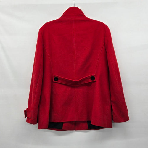 Planet Red Wool Cashmere Blend Button Front Coat Size 16
